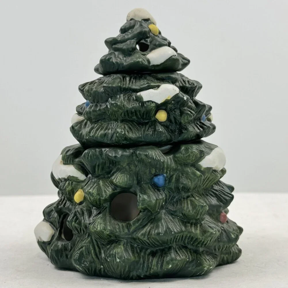 Vintage Dayton Hudson Christmas Tree Potpourri Pot Ladder Climbers Ceramic 5" - Picture 4 of 16